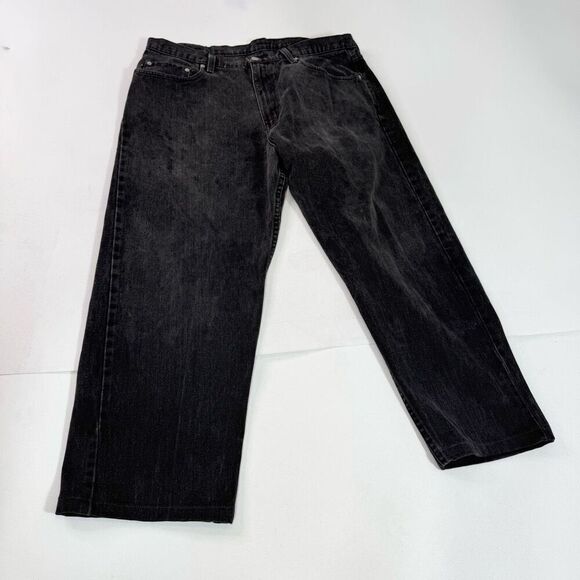 Levi's Jeans Mens 38X34 Black Relaxed 505 Classic Straight Leg Denim - Picture 1 of 9